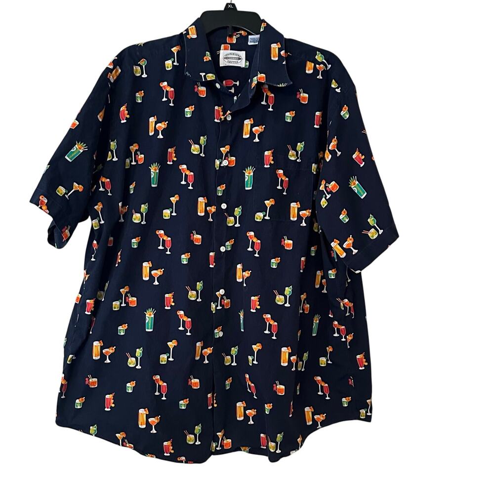 Men's XXL Spinnerstown Shuttle Shirt Cocktails Black